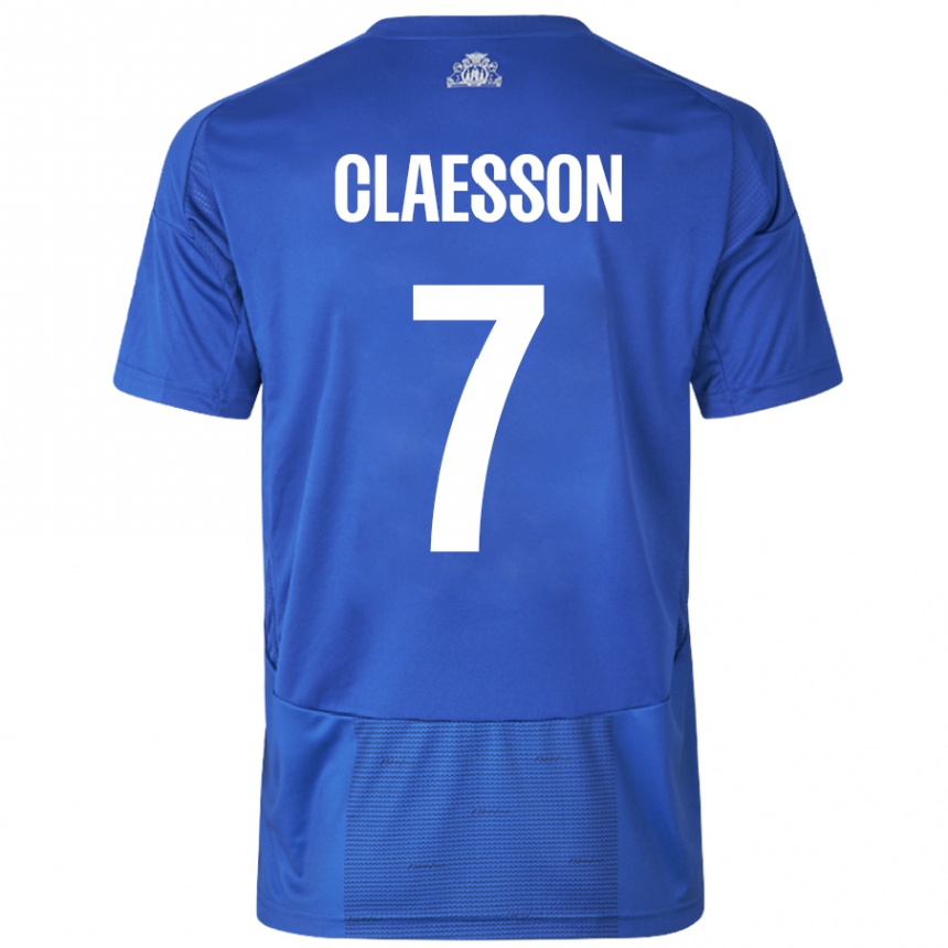 Niño Fútbol Camiseta Viktor Claesson #7 Blanco Azul 2ª Equipación 2024/25