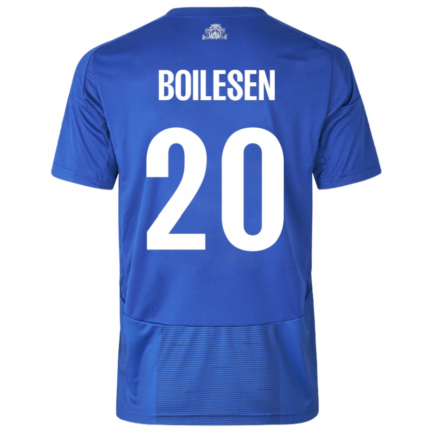 Niño Fútbol Camiseta Nicolai Boilesen #20 Blanco Azul 2ª Equipación 2024/25