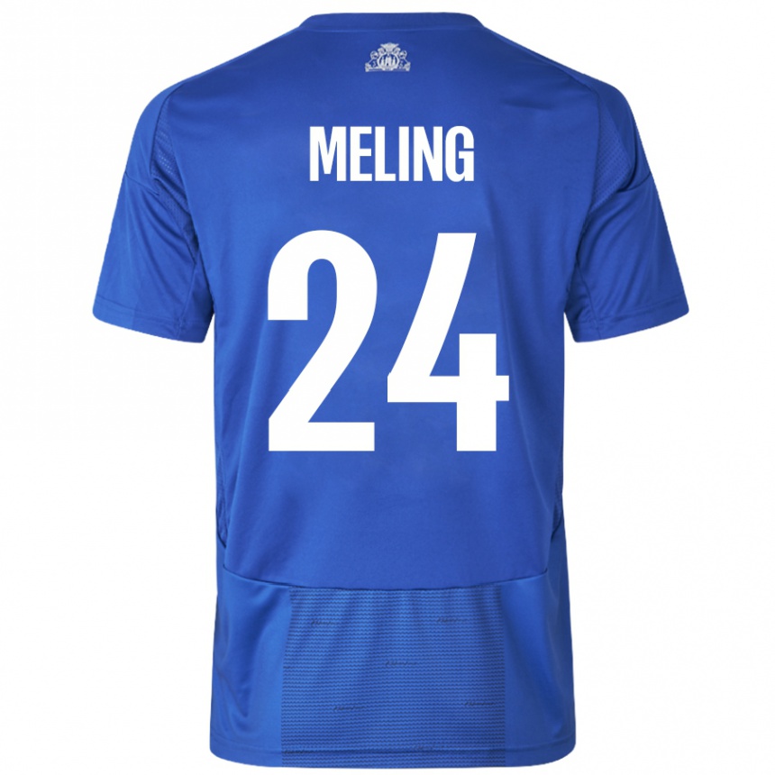 Niño Fútbol Camiseta Birger Meling #24 Blanco Azul 2ª Equipación 2024/25