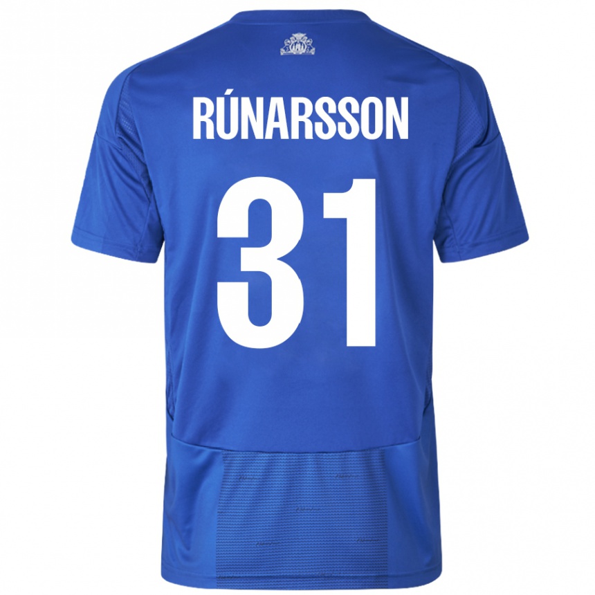 Niño Fútbol Camiseta Runar Alex Runarsson #31 Blanco Azul 2ª Equipación 2024/25