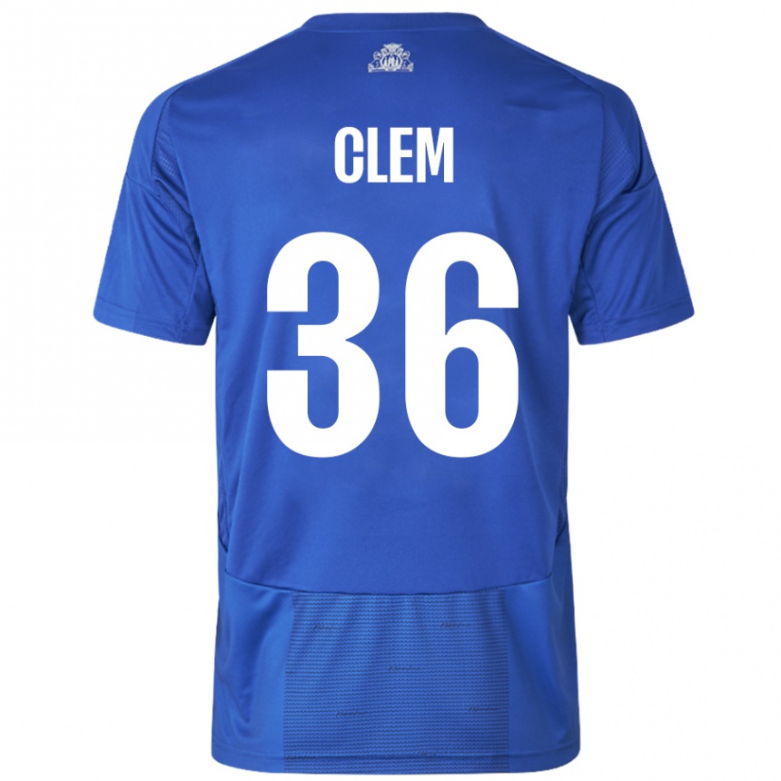 Niño Fútbol Camiseta William Clem #36 Blanco Azul 2ª Equipación 2024/25