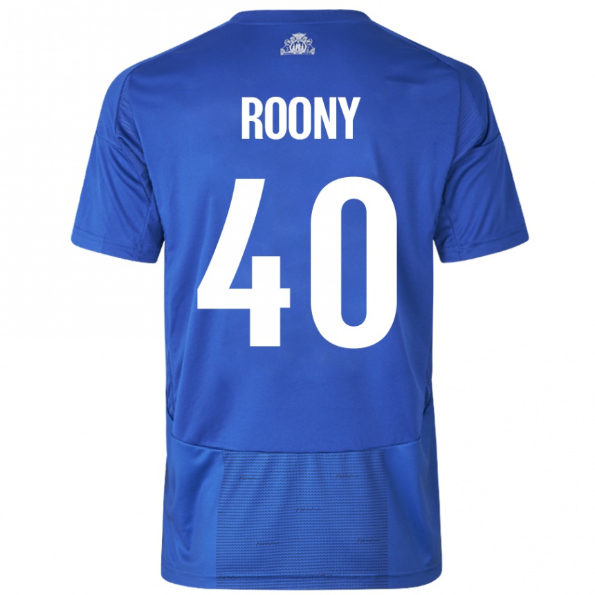 Niño Fútbol Camiseta Roony Bardghji #40 Blanco Azul 2ª Equipación 2024/25