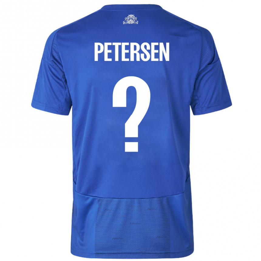 Niño Fútbol Camiseta Frederik Petersen #0 Blanco Azul 2ª Equipación 2024/25