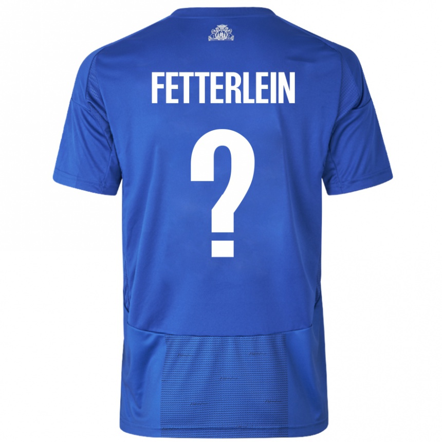 Niño Fútbol Camiseta Sean Fetterlein #0 Blanco Azul 2ª Equipación 2024/25