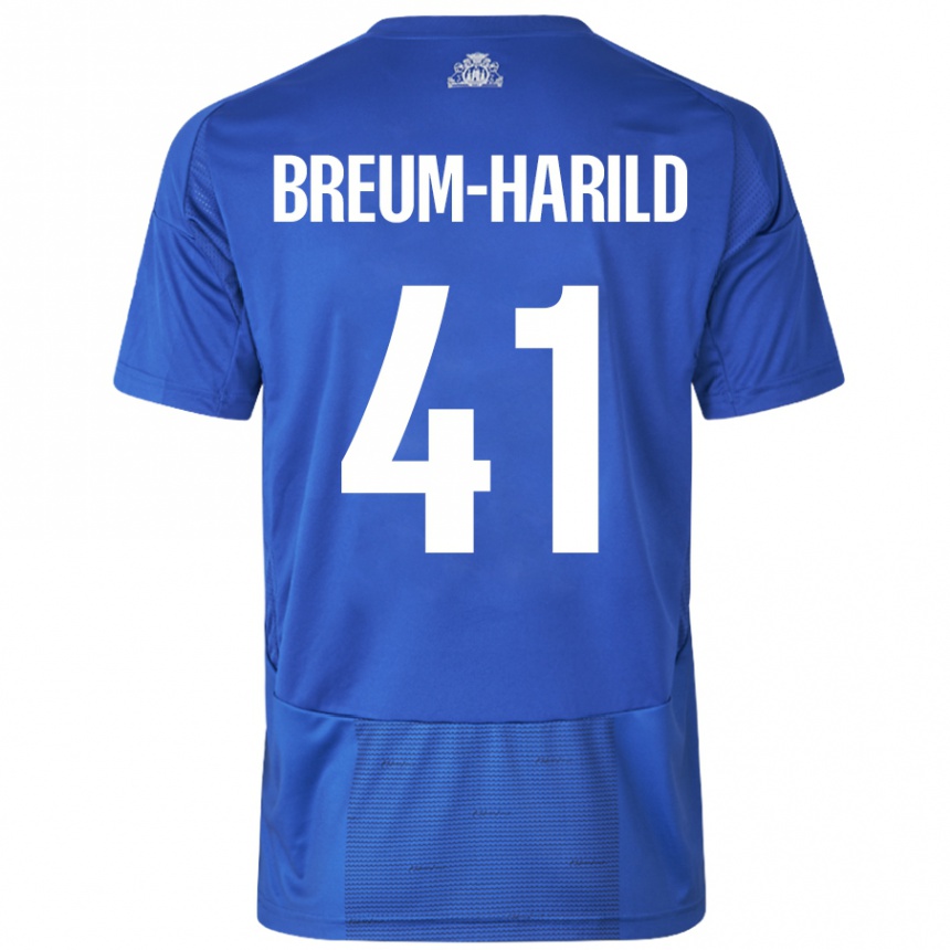 Niño Fútbol Camiseta Tobias Breum-Harild #41 Blanco Azul 2ª Equipación 2024/25