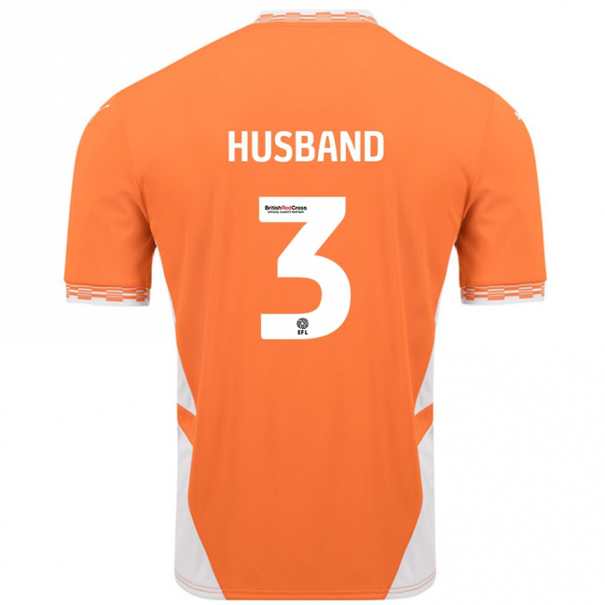 Hombre Fútbol Camiseta James Husband #3 Naranja Blanco 1ª Equipación 2024/25