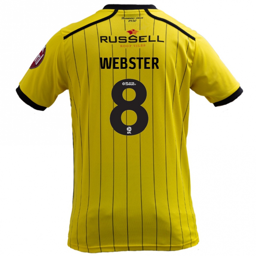 Hombre Fútbol Camiseta Charlie Webster #8 Amarillo 1ª Equipación 2024/25