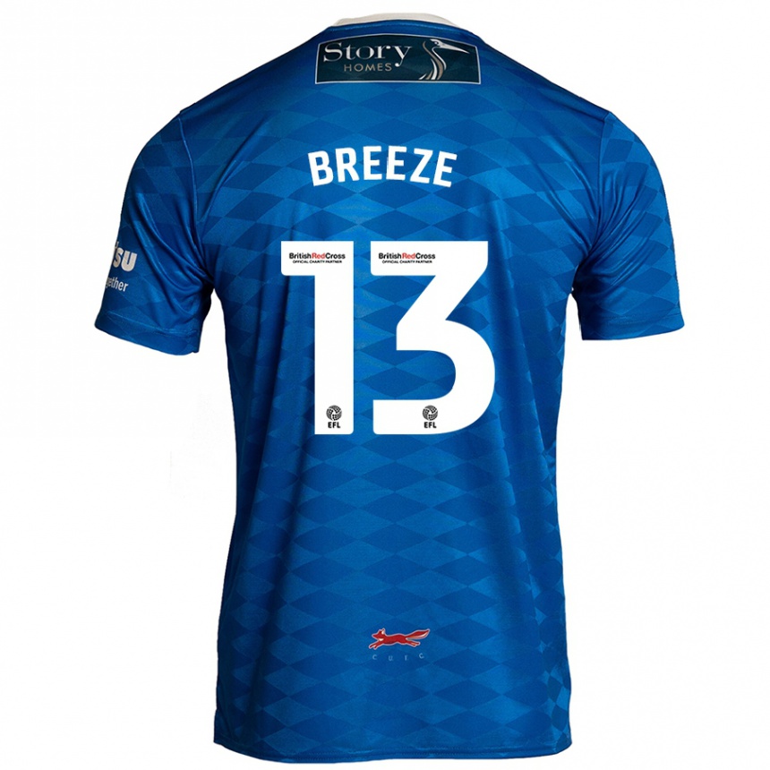 Hombre Fútbol Camiseta Gabriel Breeze #13 Azul 1ª Equipación 2024/25