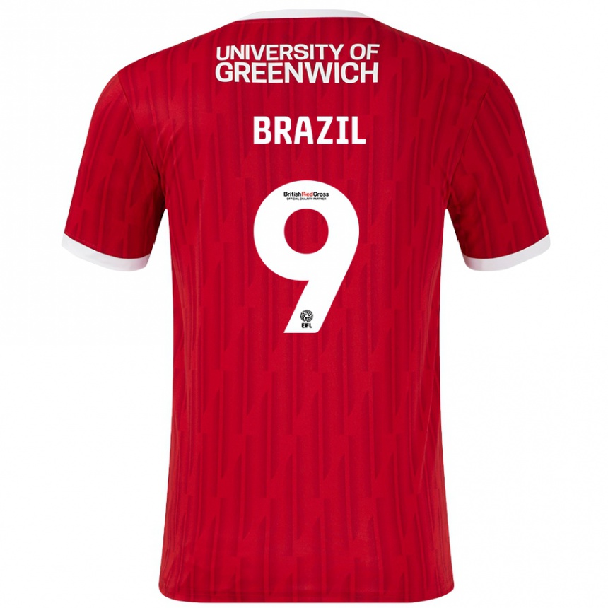 Hombre Fútbol Camiseta Ellie Brazil #9 Rojo Blanco 1ª Equipación 2024/25