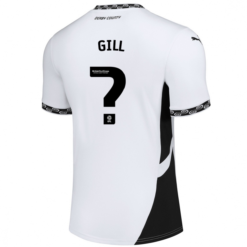 Hombre Fútbol Camiseta Tristan Gill #0 Blanco Negro 1ª Equipación 2024/25