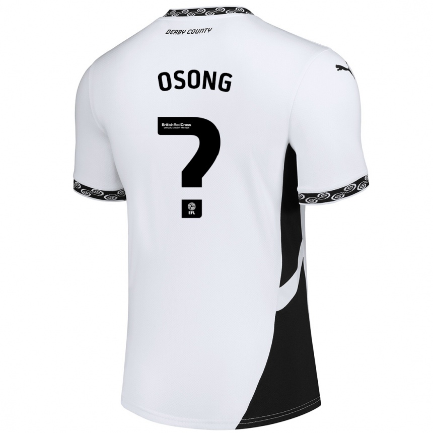 Hombre Fútbol Camiseta Johnson Osong #0 Blanco Negro 1ª Equipación 2024/25