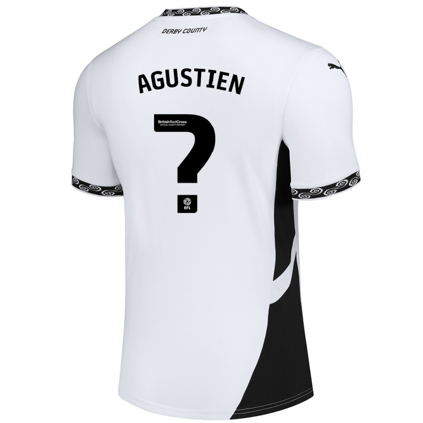 Hombre Fútbol Camiseta Demiane Agustien #0 Blanco Negro 1ª Equipación 2024/25