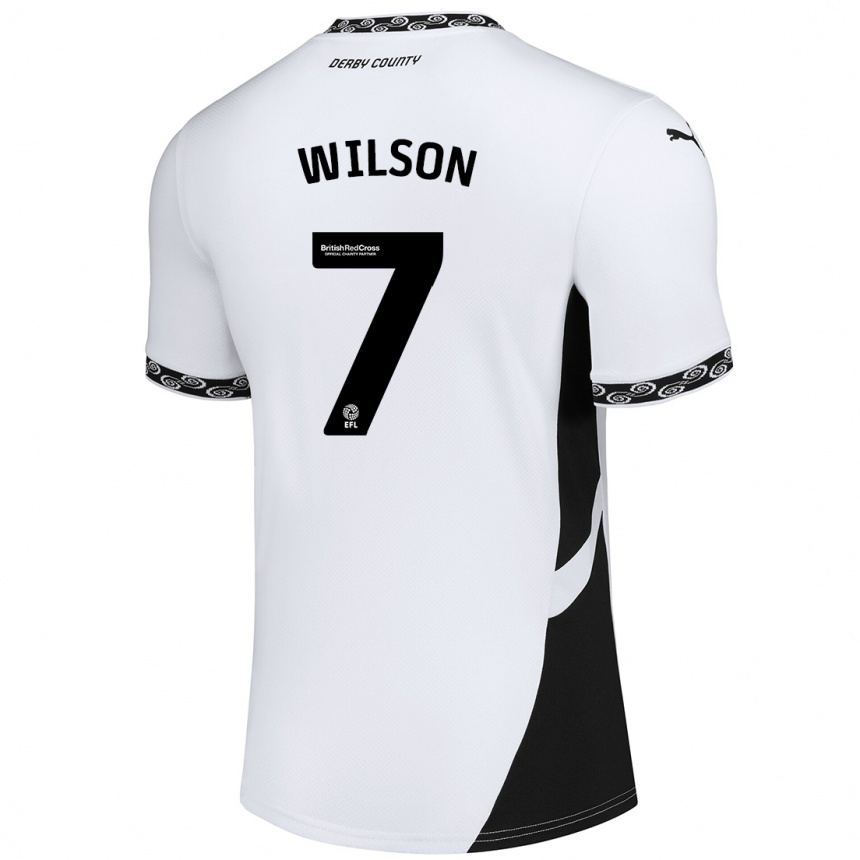 Hombre Fútbol Camiseta Emelia Wilson #7 Blanco Negro 1ª Equipación 2024/25