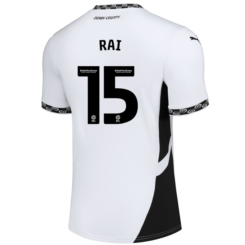 Hombre Fútbol Camiseta Kira Rai #15 Blanco Negro 1ª Equipación 2024/25