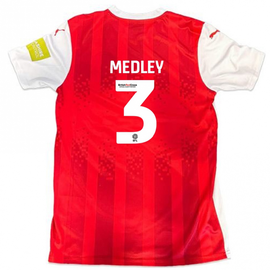 Hombre Fútbol Camiseta Zech Medley #3 Rojo Blanco 1ª Equipación 2024/25