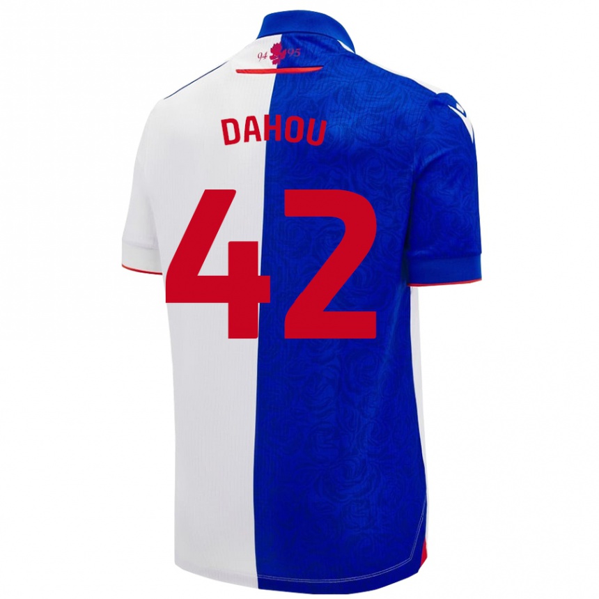 Hombre Fútbol Camiseta Jemima Dahou #42 Azul Cielo Blanco 1ª Equipación 2024/25