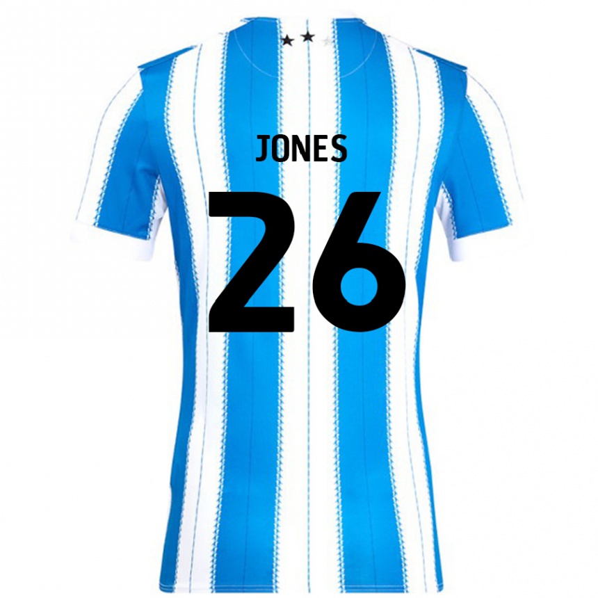 Hombre Fútbol Camiseta Patrick Jones #26 Azul Blanco 1ª Equipación 2024/25