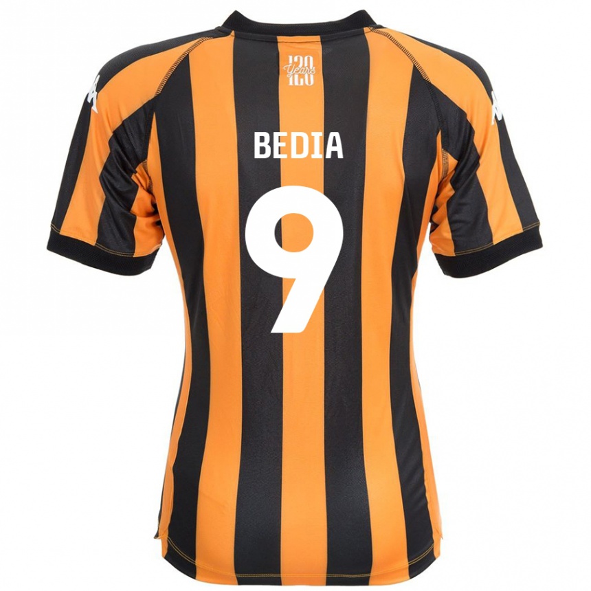 Hombre Fútbol Camiseta Chris Bedia #9 Negro Ámbar 1ª Equipación 2024/25