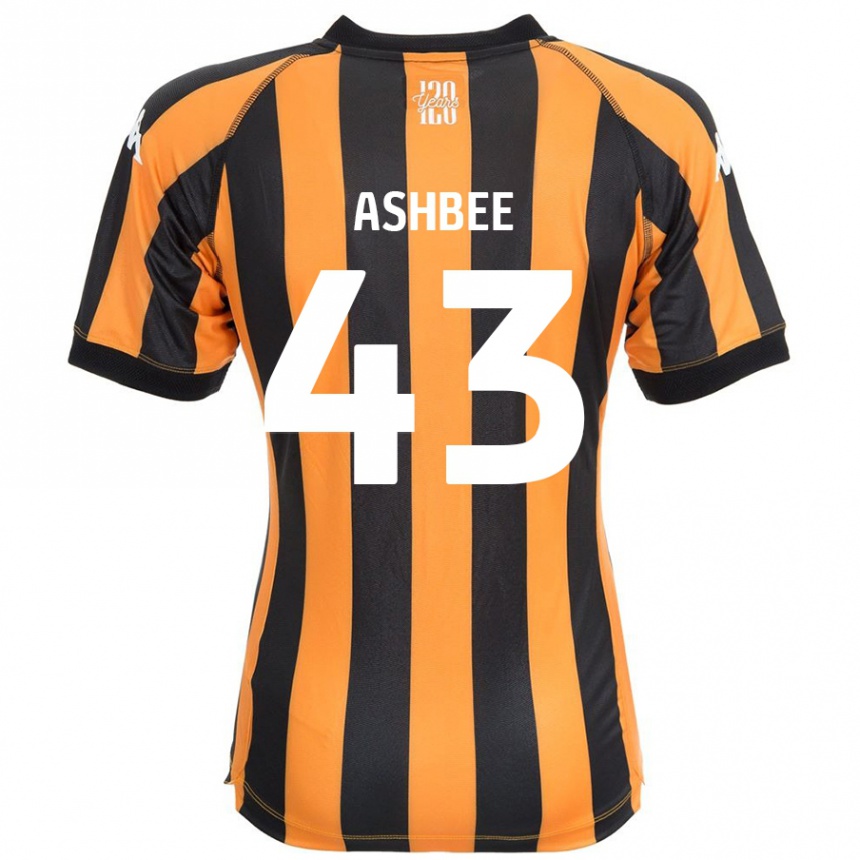 Hombre Fútbol Camiseta Stanley Ashbee #43 Negro Ámbar 1ª Equipación 2024/25