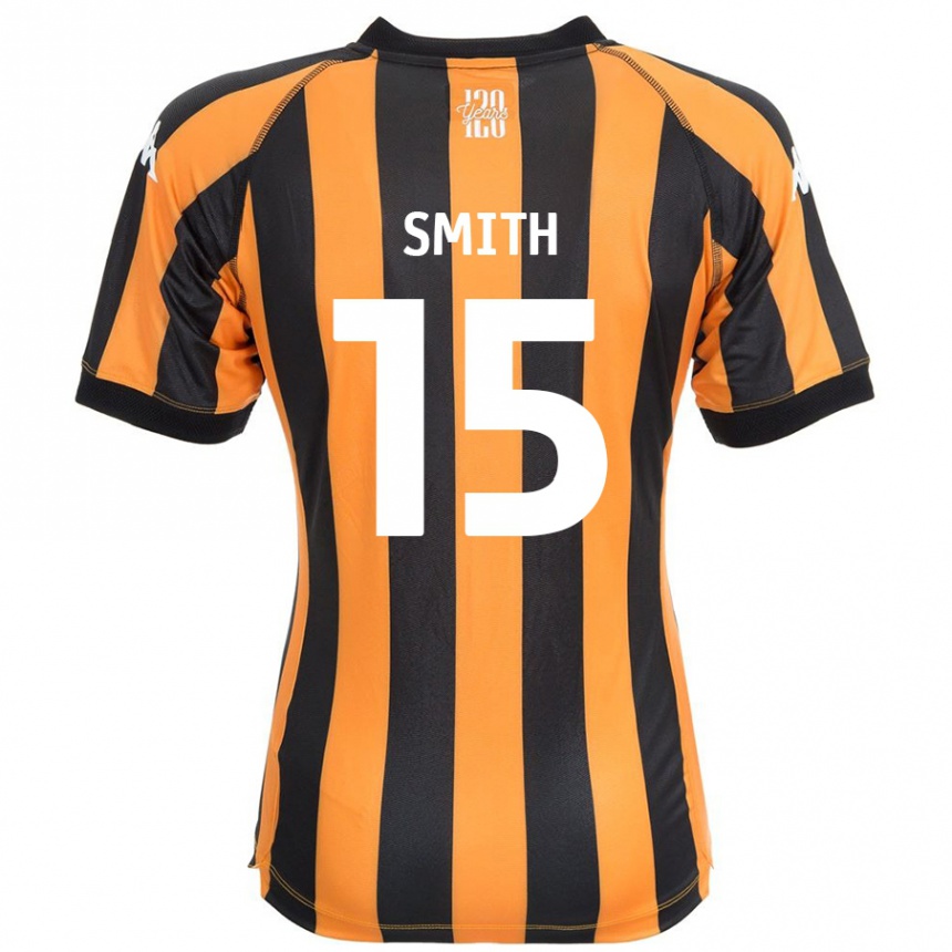 Hombre Fútbol Camiseta Suey Smith #15 Negro Ámbar 1ª Equipación 2024/25