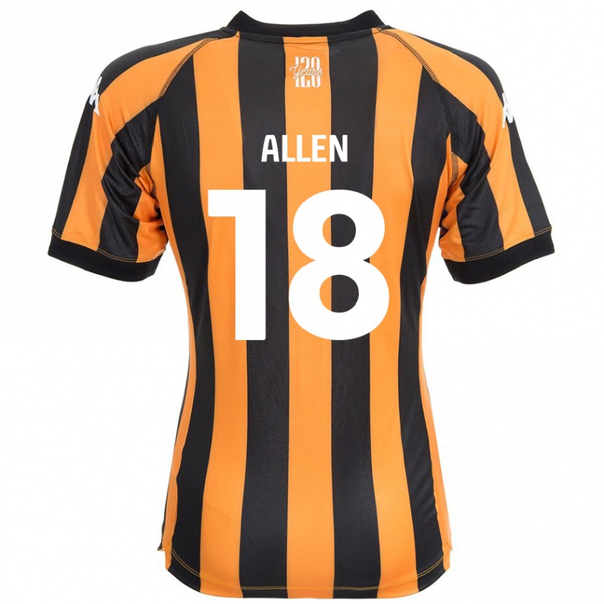 Hombre Fútbol Camiseta Aaliyah Allen #18 Negro Ámbar 1ª Equipación 2024/25