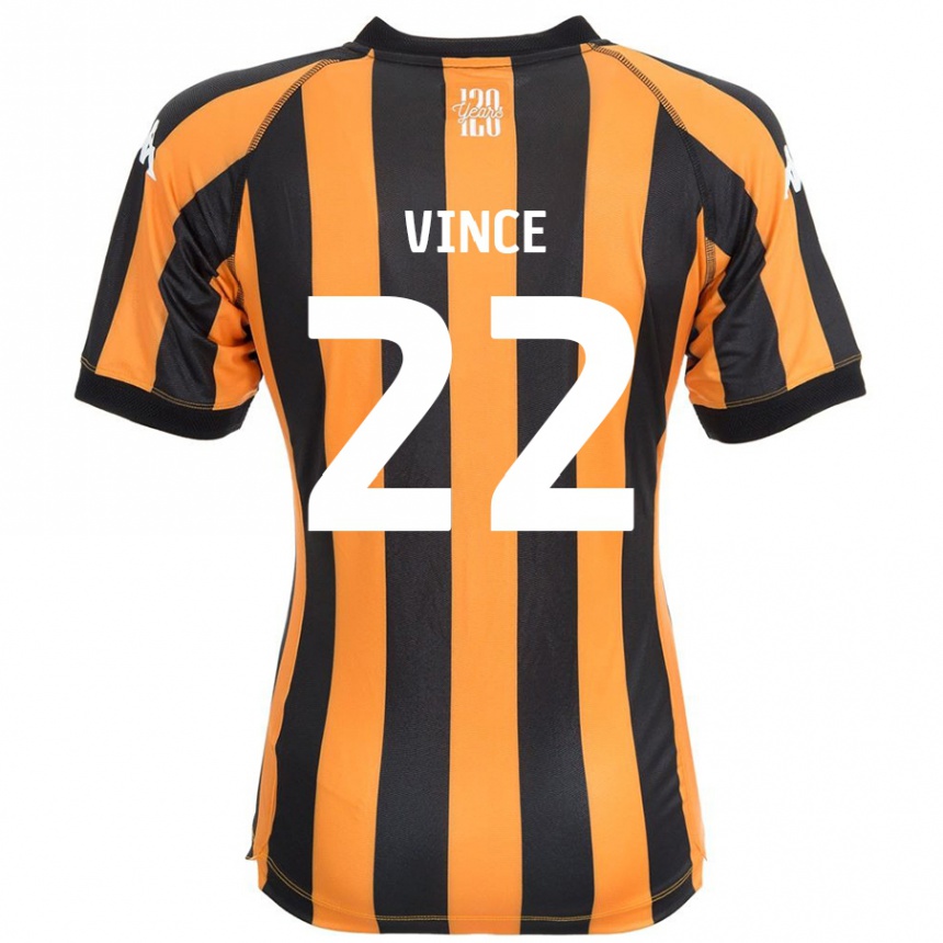 Hombre Fútbol Camiseta Anna Vince #22 Negro Ámbar 1ª Equipación 2024/25