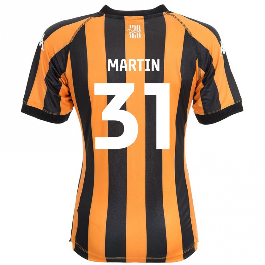 Hombre Fútbol Camiseta Faith Martin #31 Negro Ámbar 1ª Equipación 2024/25