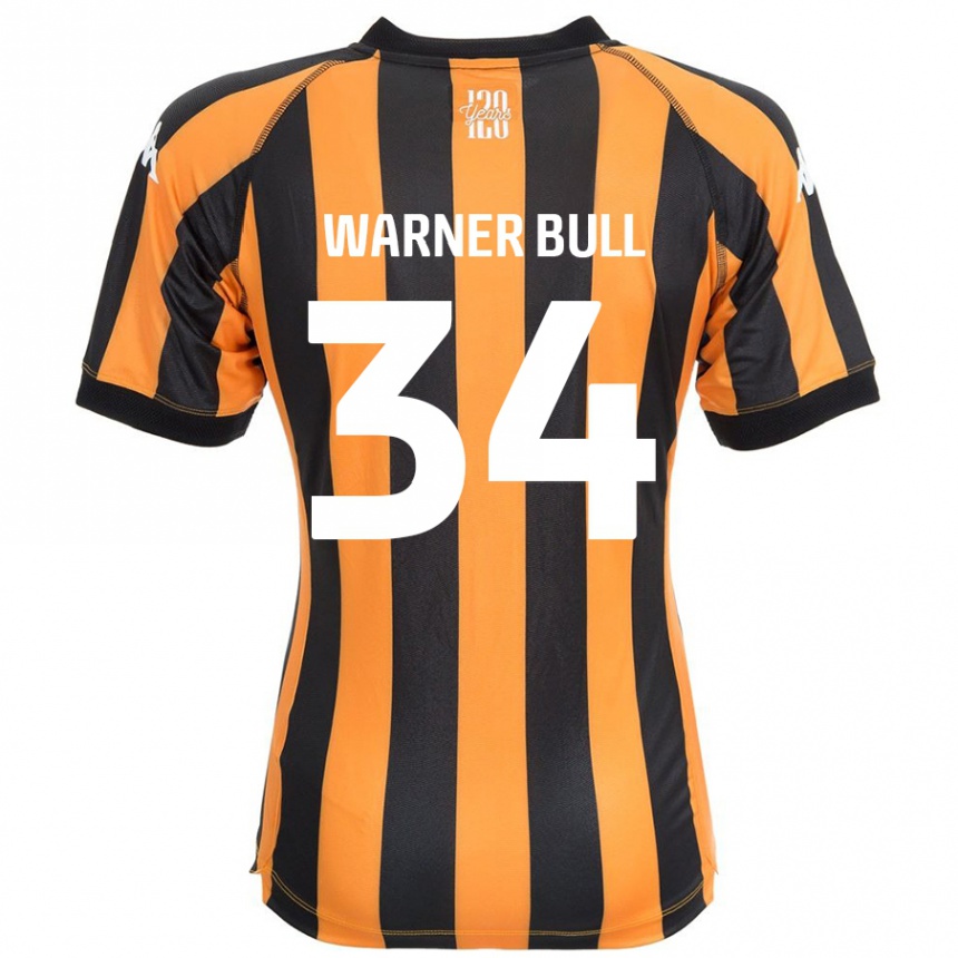 Hombre Fútbol Camiseta Lucy Warner-Bull #34 Negro Ámbar 1ª Equipación 2024/25