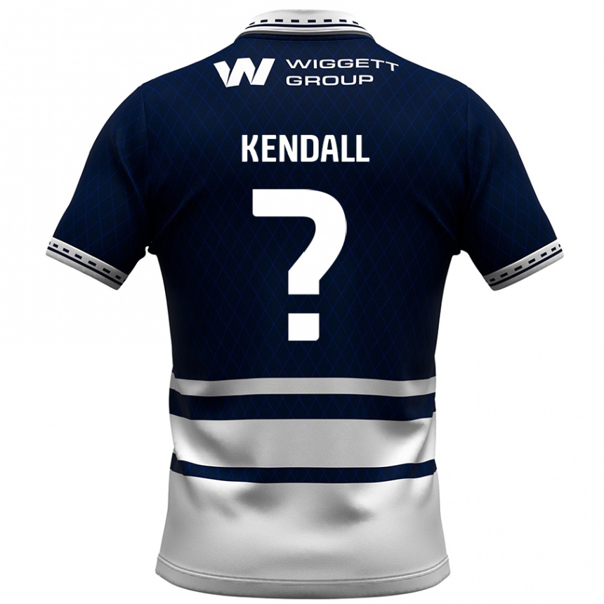 Hombre Fútbol Camiseta Sheldon Kendall #0 Azul Marino Blanco 1ª Equipación 2024/25