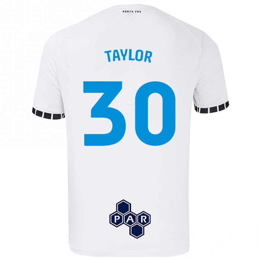 Hombre Fútbol Camiseta Kian Taylor #30 Blanco 1ª Equipación 2024/25