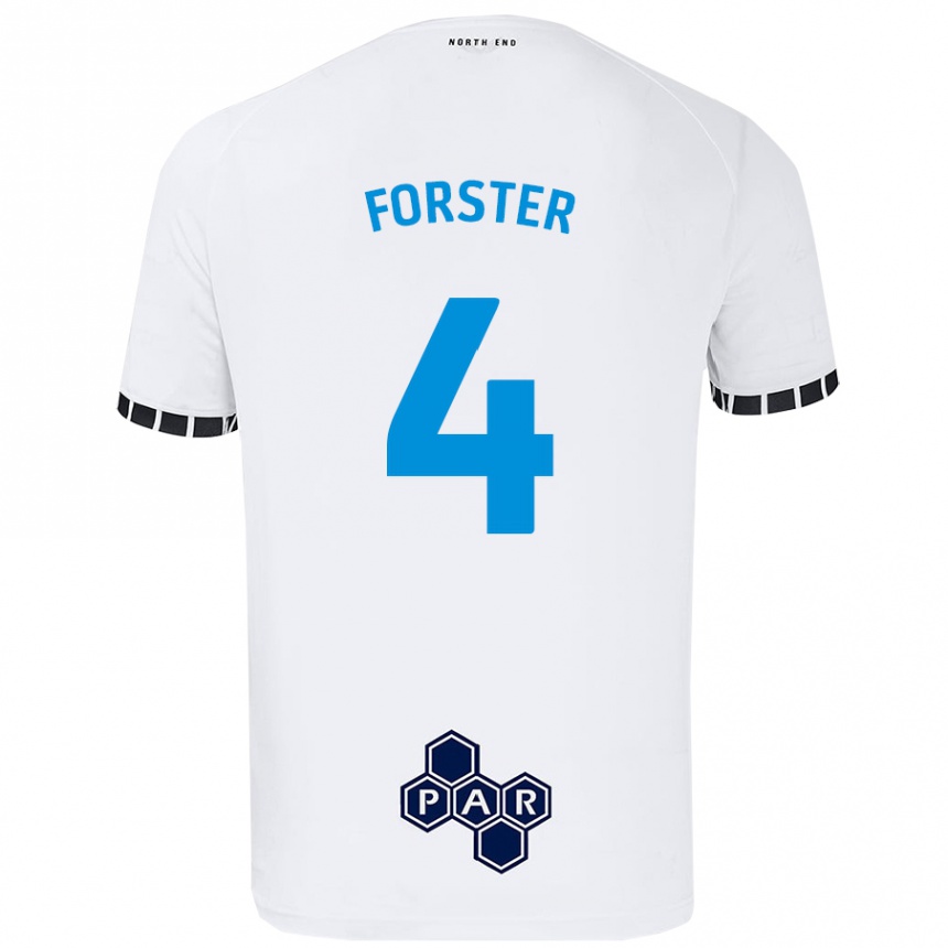 Hombre Fútbol Camiseta Hannah Forster #4 Blanco 1ª Equipación 2024/25