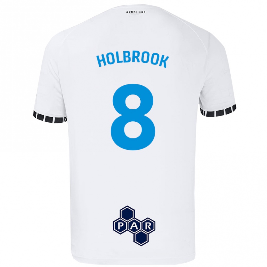 Hombre Fútbol Camiseta Jess Holbrook #8 Blanco 1ª Equipación 2024/25