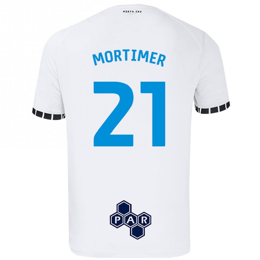 Hombre Fútbol Camiseta Jodie Mortimer #21 Blanco 1ª Equipación 2024/25