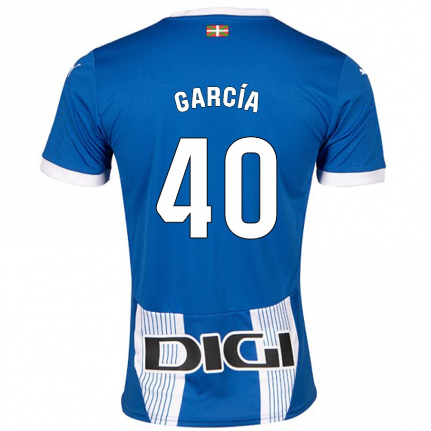 Hombre Fútbol Camiseta Álvaro García #40 Azul 1ª Equipación 2024/25