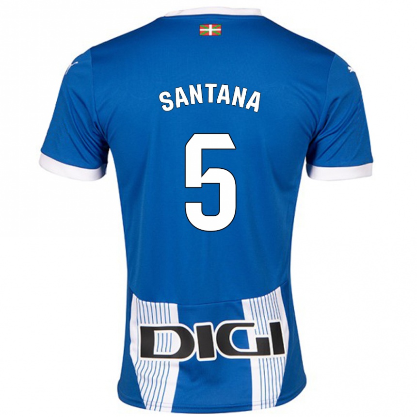 Hombre Fútbol Camiseta Vanesa Santana #5 Azul 1ª Equipación 2024/25