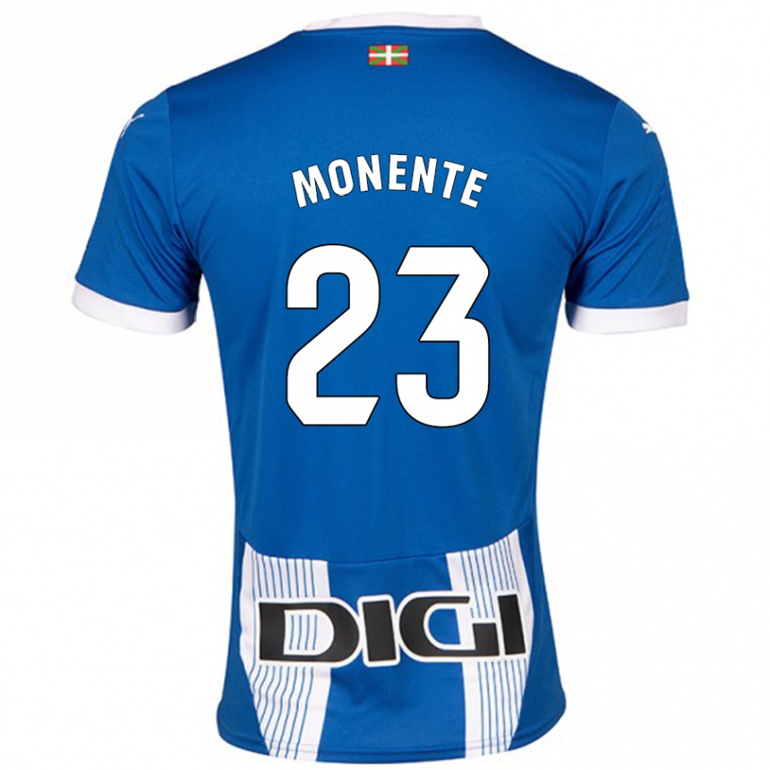 Hombre Fútbol Camiseta Leyre Monente #23 Azul 1ª Equipación 2024/25