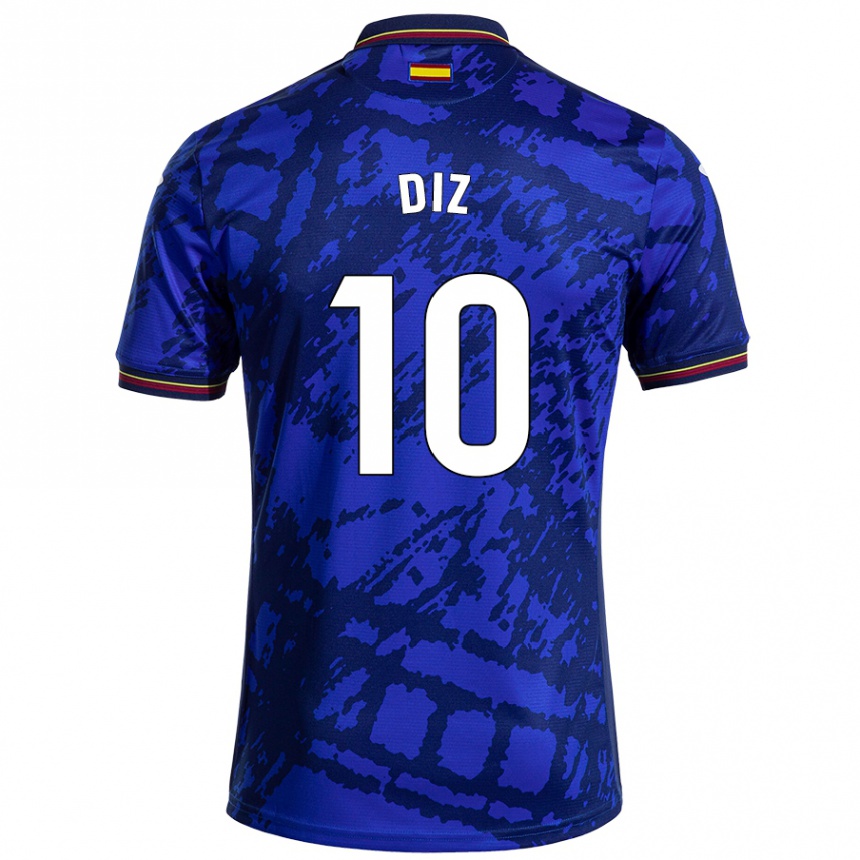 Hombre Fútbol Camiseta Rafa Diz #10 Azul Más Oscuro 1ª Equipación 2024/25