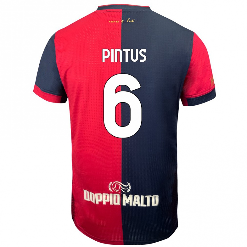 Hombre Fútbol Camiseta Nicola Pintus #6 Rojo Azul Más Oscuro 1ª Equipación 2024/25