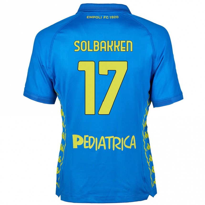 Hombre Fútbol Camiseta Ola Solbakken #17 Azul 1ª Equipación 2024/25