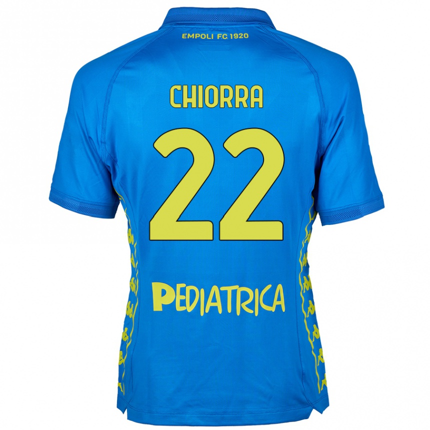 Hombre Fútbol Camiseta Niccolò Chiorra #22 Azul 1ª Equipación 2024/25