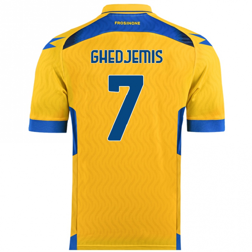 Hombre Fútbol Camiseta Farès Ghedjemis #7 Amarillo 1ª Equipación 2024/25