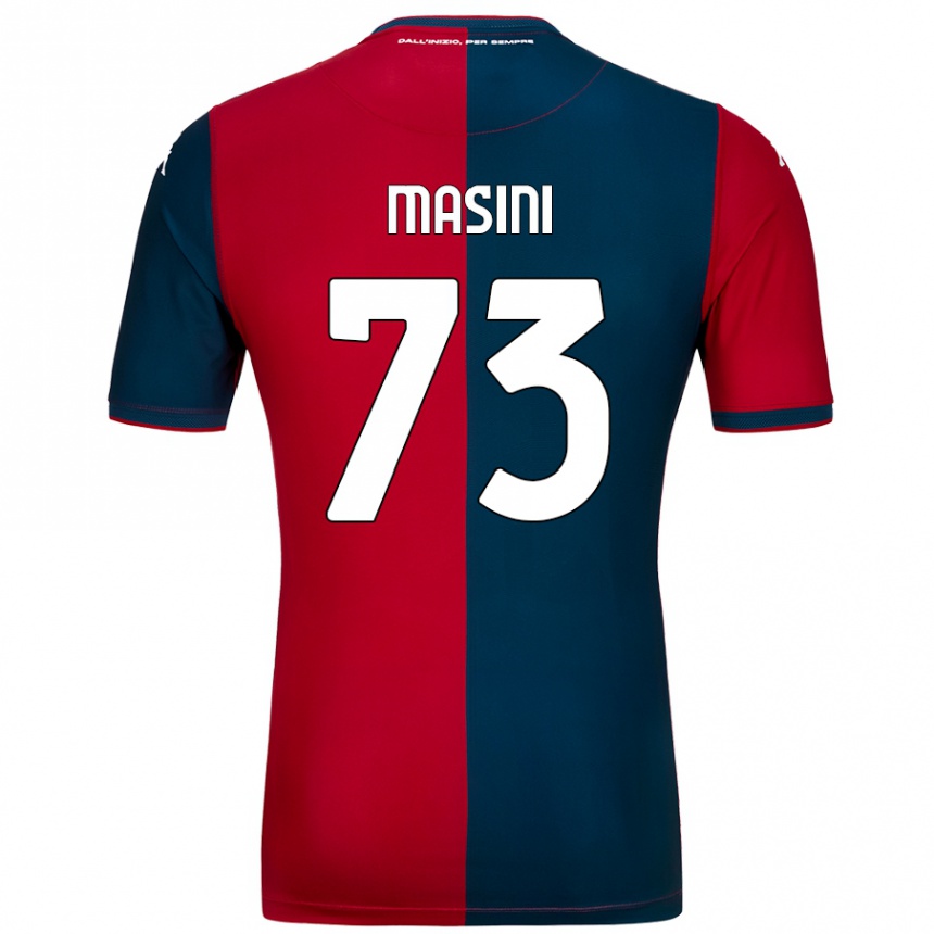 Hombre Fútbol Camiseta Patrizio Masini #73 Rojo Azul Oscuro 1ª Equipación 2024/25