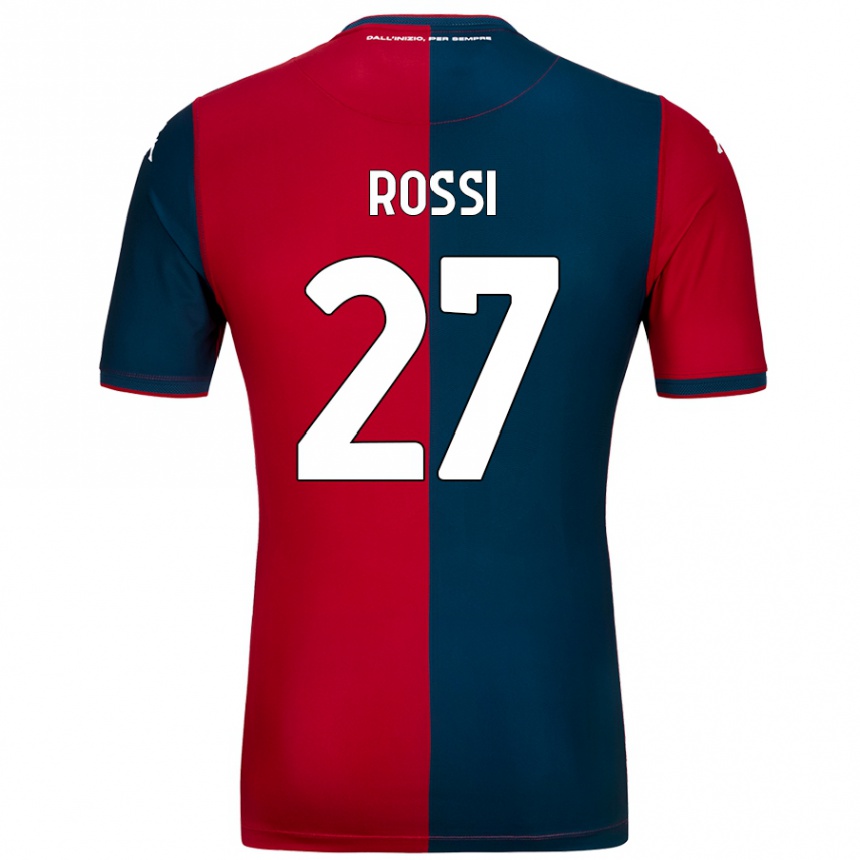 Hombre Fútbol Camiseta Lucrezia Rossi #27 Rojo Azul Oscuro 1ª Equipación 2024/25