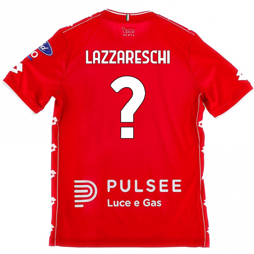 Hombre Fútbol Camiseta Andrea Lazzareschi #0 Rojo Blanco 1ª Equipación 2024/25