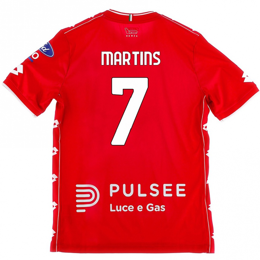 Hombre Fútbol Camiseta Kevin Martins #7 Rojo Blanco 1ª Equipación 2024/25