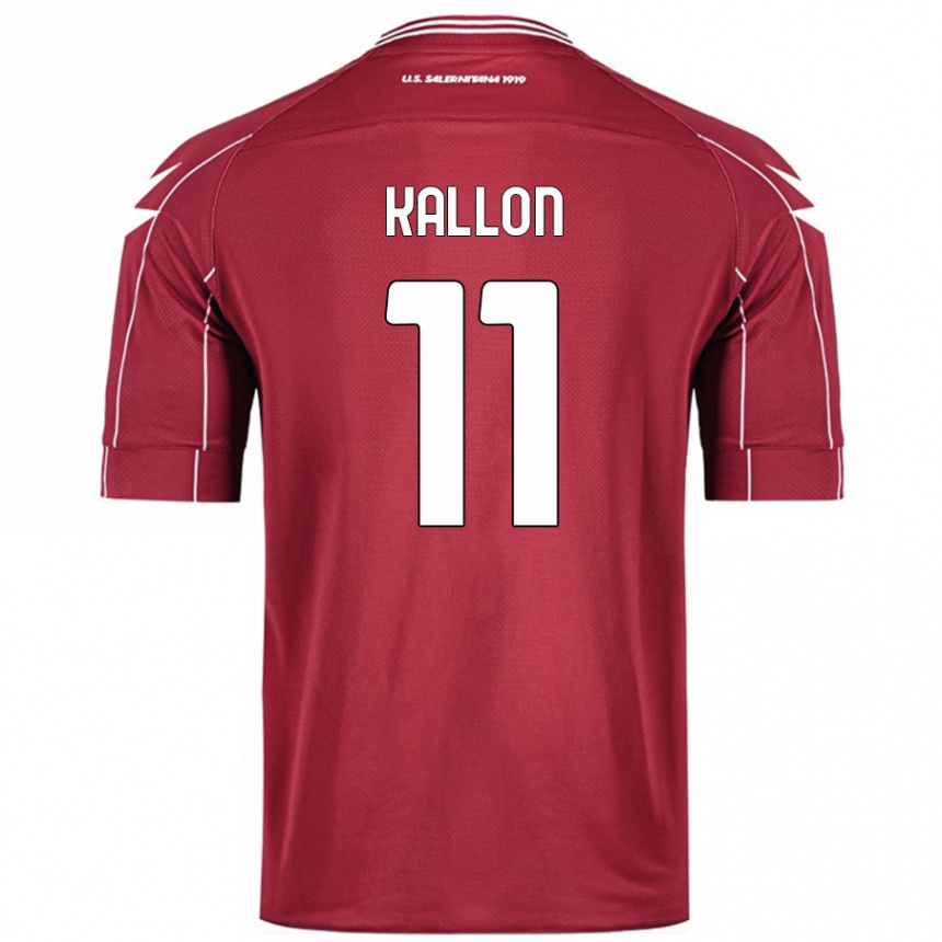 Hombre Fútbol Camiseta Yayah Kallon #11 Borgoña 1ª Equipación 2024/25