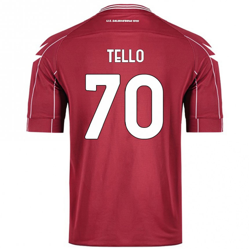 Hombre Fútbol Camiseta Andrés Tello #70 Borgoña 1ª Equipación 2024/25