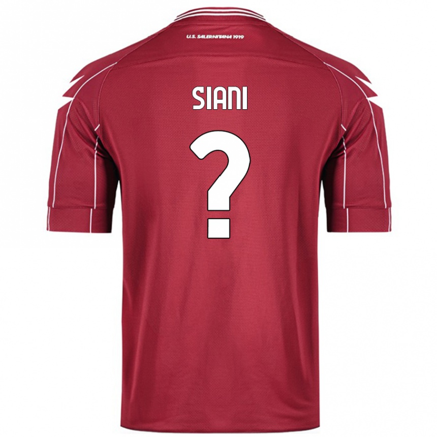 Hombre Fútbol Camiseta Vincenzo Siani #0 Borgoña 1ª Equipación 2024/25