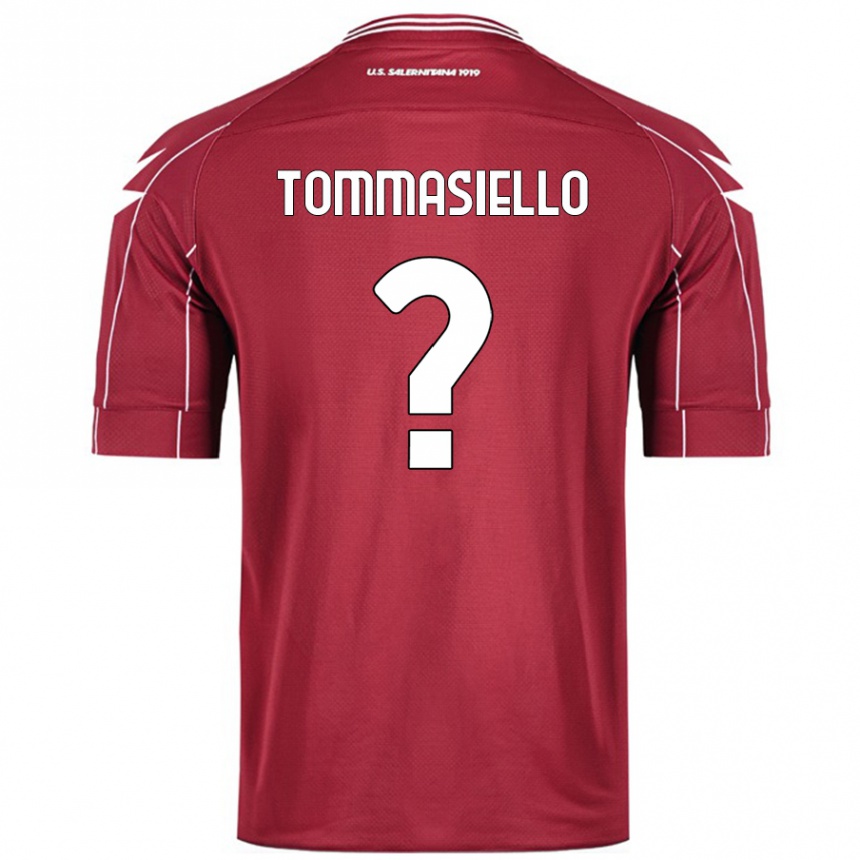 Hombre Fútbol Camiseta Francesco Tommasiello #0 Borgoña 1ª Equipación 2024/25