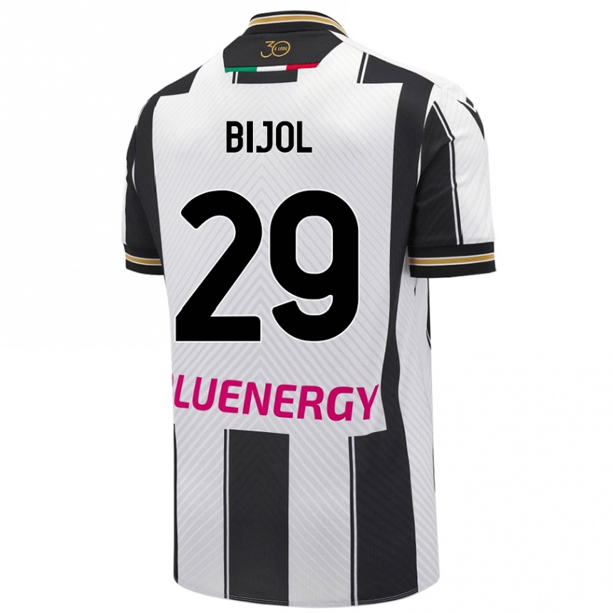 Hombre Fútbol Camiseta Jaka Bijol #29 Blanco Negro 1ª Equipación 2024/25